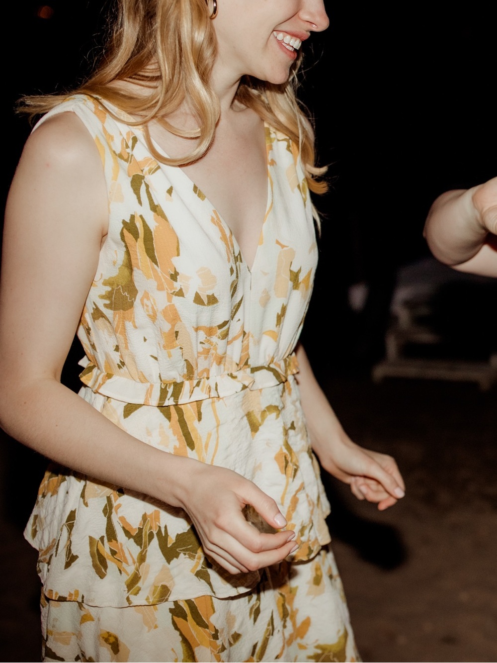 Chelsea28 Tiered Maxi Dress with Yellow and Green Floral Print